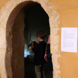 Dimitra Maltabe created an installation in a monk's cell at the Arkadi monastery